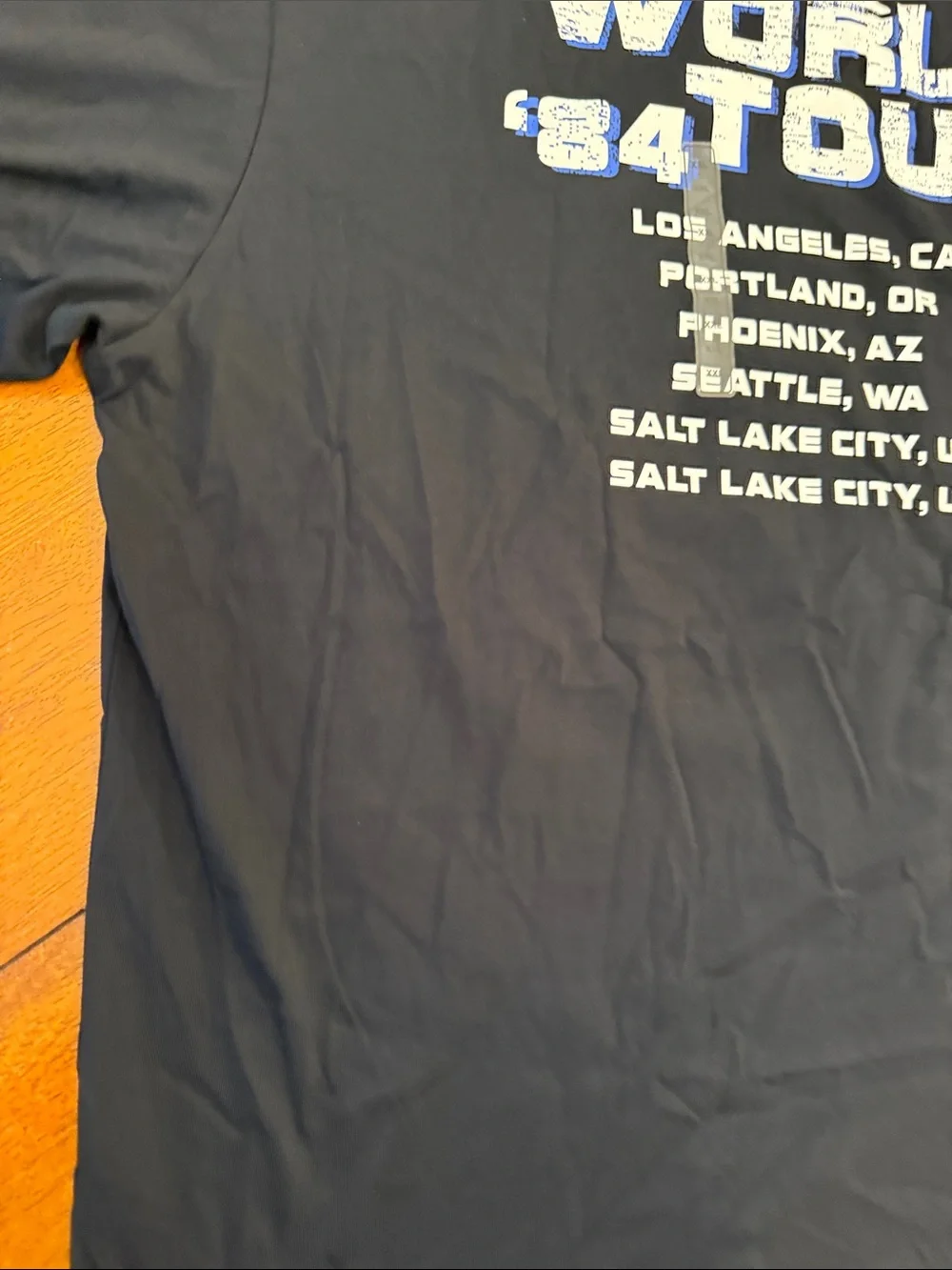 Jordan Black World Tour '84 Graphic Tee with Gold Trophy Print xxl